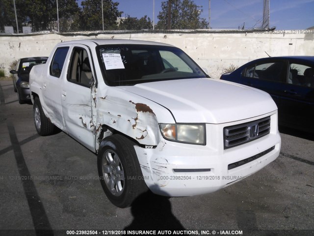 2HJYK16476H541365 - 2006 HONDA RIDGELINE RTS WHITE photo 1