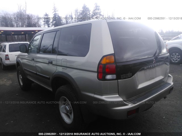 JA4LS31HXYP026132 - 2000 MITSUBISHI MONTERO SPORT LS/SPORT XLS BROWN photo 3