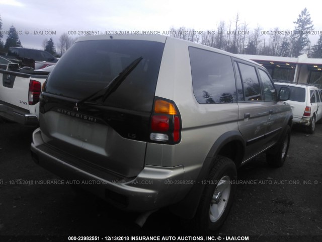 JA4LS31HXYP026132 - 2000 MITSUBISHI MONTERO SPORT LS/SPORT XLS BROWN photo 4