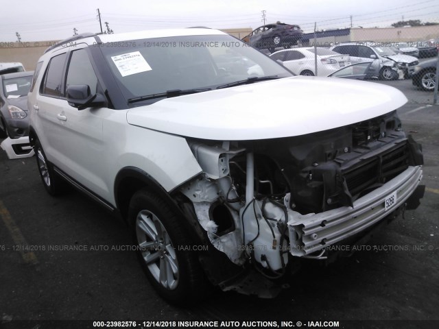 1FM5K7DH8GGD28854 - 2016 FORD EXPLORER XLT WHITE photo 1