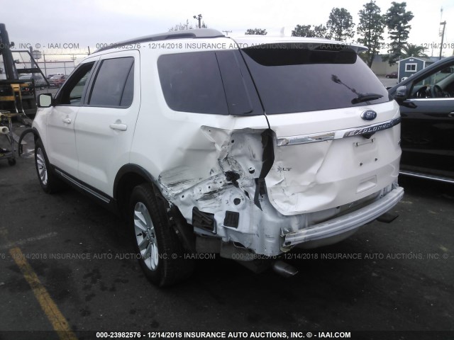 1FM5K7DH8GGD28854 - 2016 FORD EXPLORER XLT WHITE photo 3