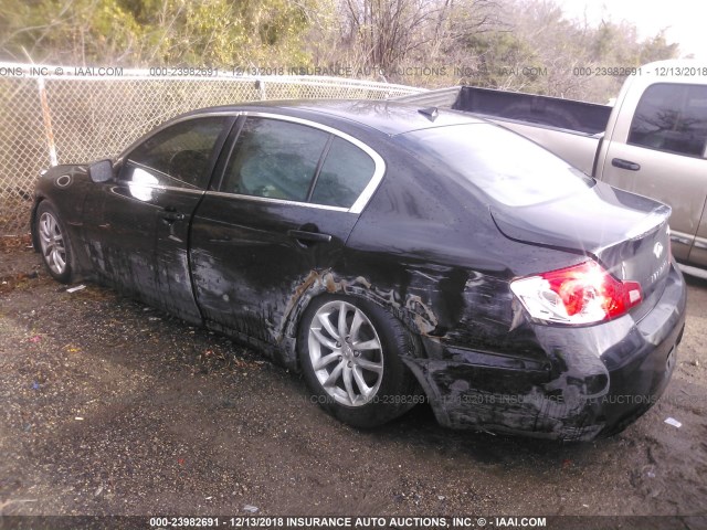 JNKCV61E99M011529 - 2009 INFINITI G37 JOURNEY/SPORT BLACK photo 3