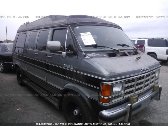 2B6HB21Z0KK405786 - 1989 DODGE RAM VAN B250 GRAY photo 1