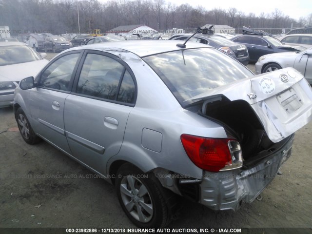 KNADH4A32B6753021 - 2011 KIA RIO LX/SX SILVER photo 3