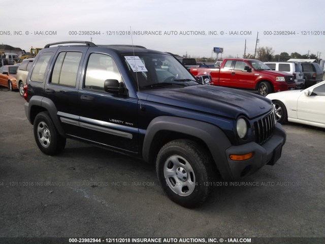 1J4GK48K53W513049 - 2003 JEEP LIBERTY SPORT/FREEDOM BLUE photo 1