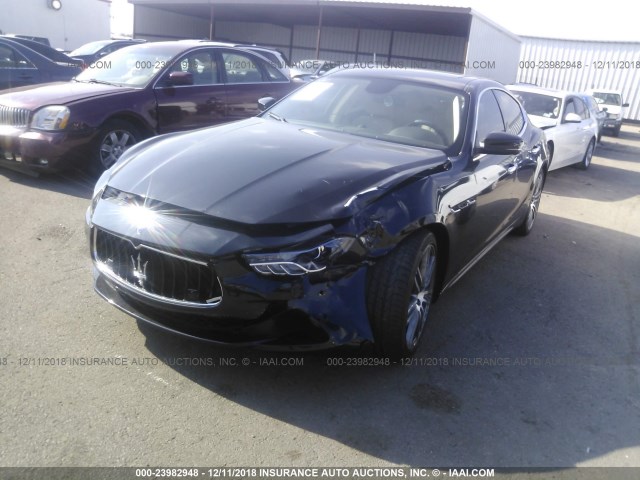 ZAM57XSA5H1252506 - 2017 MASERATI GHIBLI BLACK photo 2