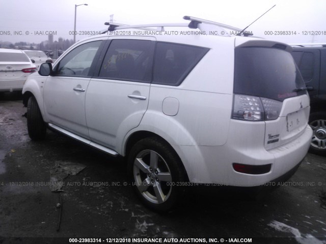 JA4MT41X69Z000499 - 2009 MITSUBISHI OUTLANDER XLS WHITE photo 3