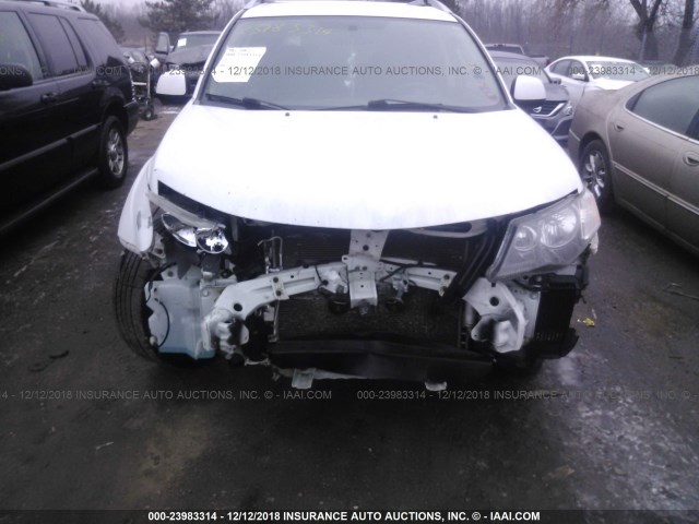 JA4MT41X69Z000499 - 2009 MITSUBISHI OUTLANDER XLS WHITE photo 6