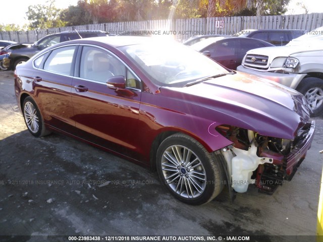 3FA6P0HD3ER397617 - 2014 FORD FUSION SE BURGUNDY photo 1