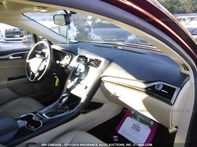 3FA6P0HD3ER397617 - 2014 FORD FUSION SE BURGUNDY photo 5