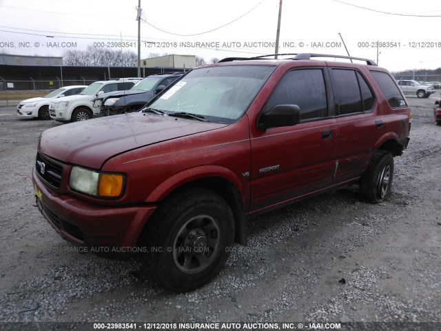 4S6CK58W1X4414861 - 1999 HONDA PASSPORT EX/LX RED photo 2