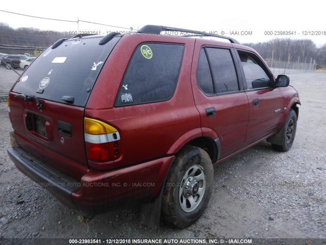 4S6CK58W1X4414861 - 1999 HONDA PASSPORT EX/LX RED photo 4