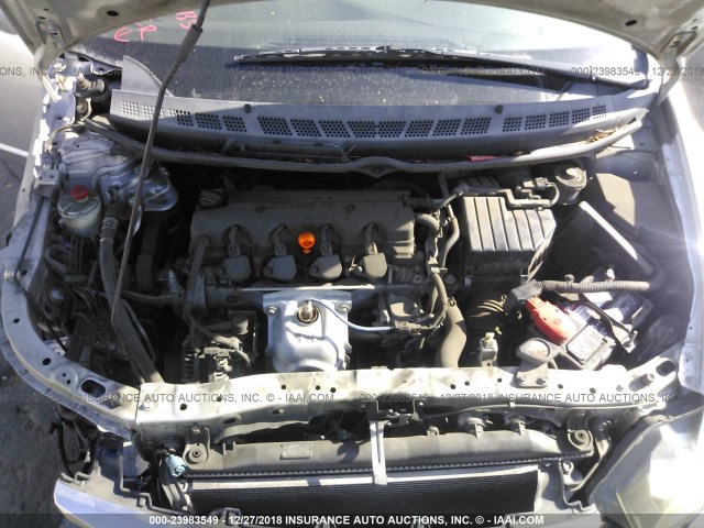 19XFA4F52BE000318 - 2011 HONDA CIVIC GX SILVER photo 10