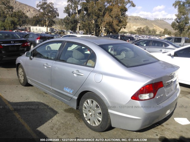 19XFA4F52BE000318 - 2011 HONDA CIVIC GX SILVER photo 3