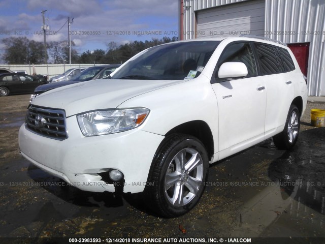 JTEDS42A092074332 - 2009 TOYOTA HIGHLANDER LIMITED WHITE photo 2