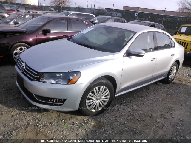 1VWAT7A32FC069225 - 2015 VOLKSWAGEN PASSAT S SILVER photo 2