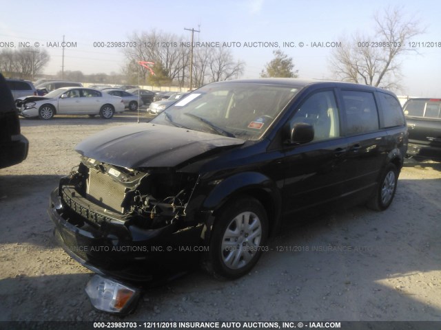 2C4RDGBG9HR618563 - 2017 DODGE GRAND CARAVAN SE BLUE photo 2