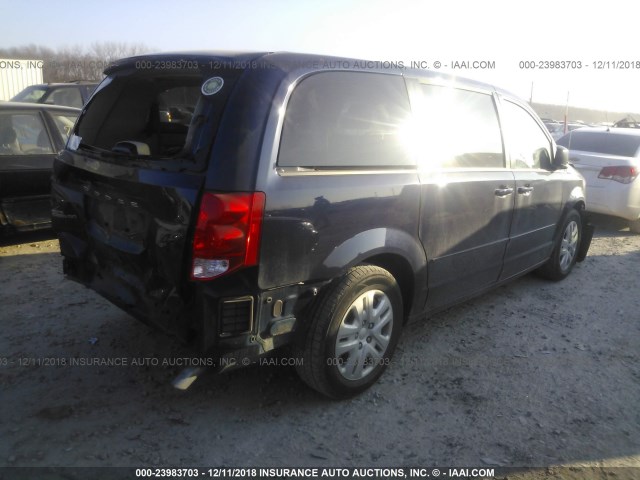 2C4RDGBG9HR618563 - 2017 DODGE GRAND CARAVAN SE BLUE photo 4