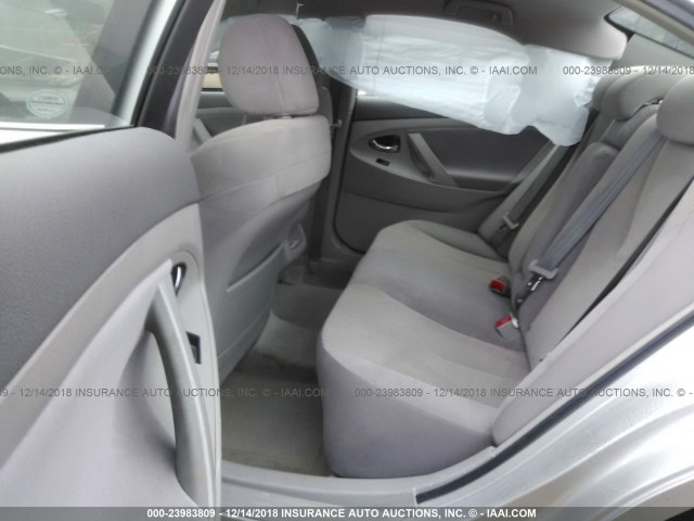 4T1BE46K68U250207 - 2008 TOYOTA CAMRY CE/LE/XLE/SE SILVER photo 8