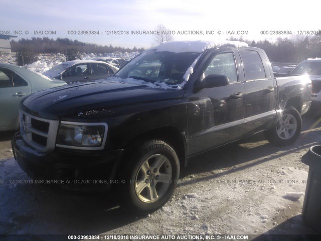 1D7CW3GK6AS221201 - 2010 DODGE DAKOTA SXT BLACK photo 2