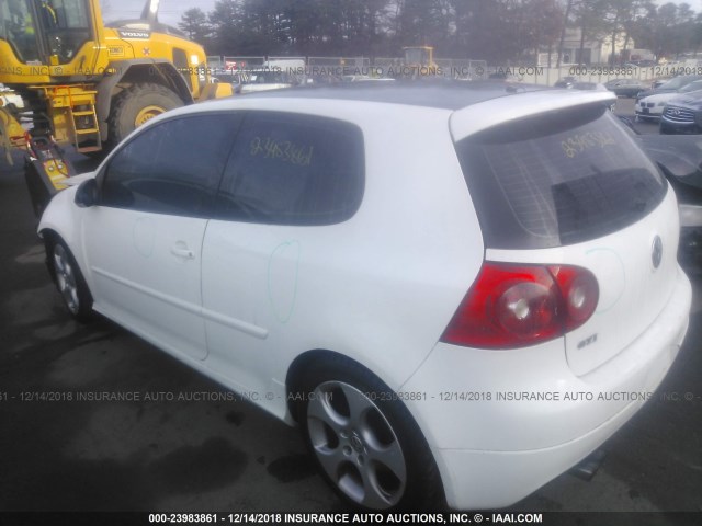 WVWEV71K66W150913 - 2006 VOLKSWAGEN NEW GTI WHITE photo 3