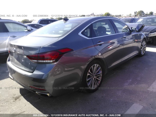 KMHGN4JE3GU136459 - 2016 HYUNDAI GENESIS 3.8L GRAY photo 4