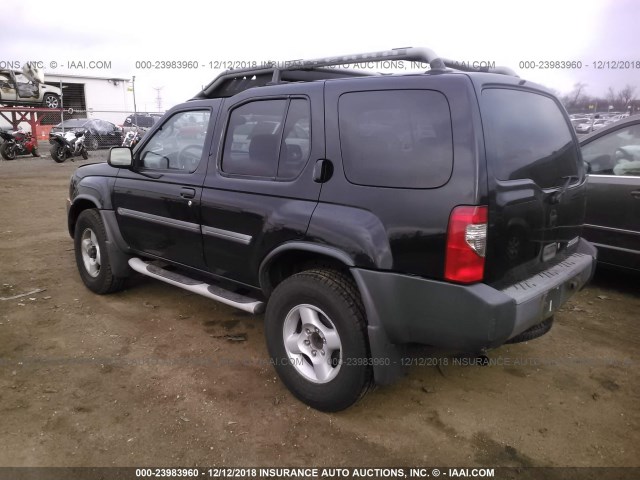 5N1ED28Y42C517220 - 2002 NISSAN XTERRA XE/SE BLACK photo 3