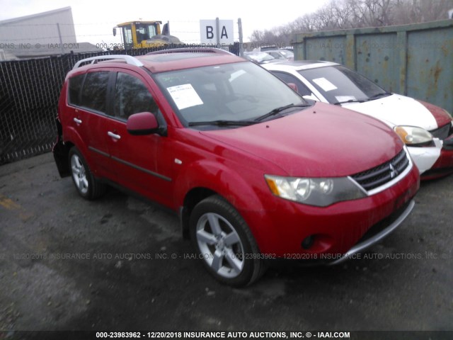 JA4MS41X67Z010563 - 2007 MITSUBISHI OUTLANDER XLS RED photo 1