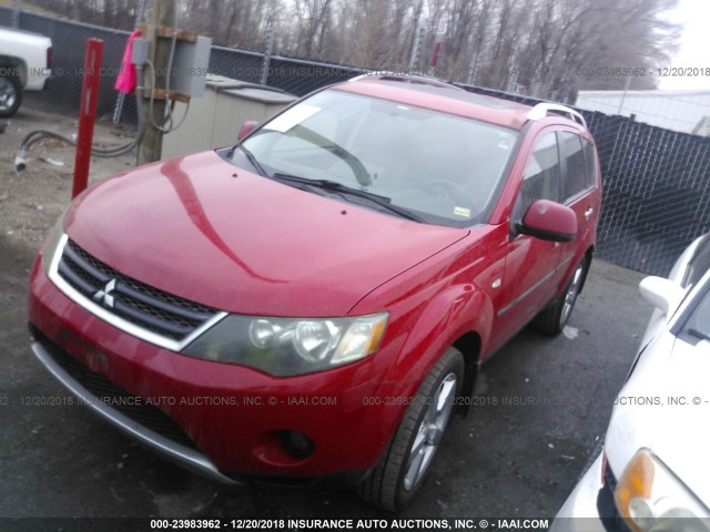 JA4MS41X67Z010563 - 2007 MITSUBISHI OUTLANDER XLS RED photo 2