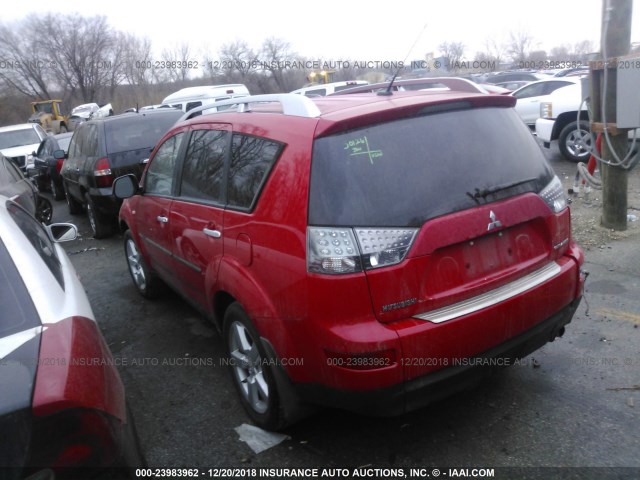 JA4MS41X67Z010563 - 2007 MITSUBISHI OUTLANDER XLS RED photo 3