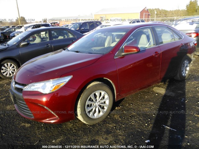 4T1BF1FK4GU566585 - 2016 TOYOTA CAMRY LE/XLE/SE/XSE RED photo 2