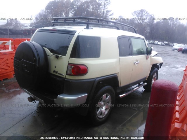 JTEBU11F08K006365 - 2008 TOYOTA FJ CRUISER CREAM photo 4