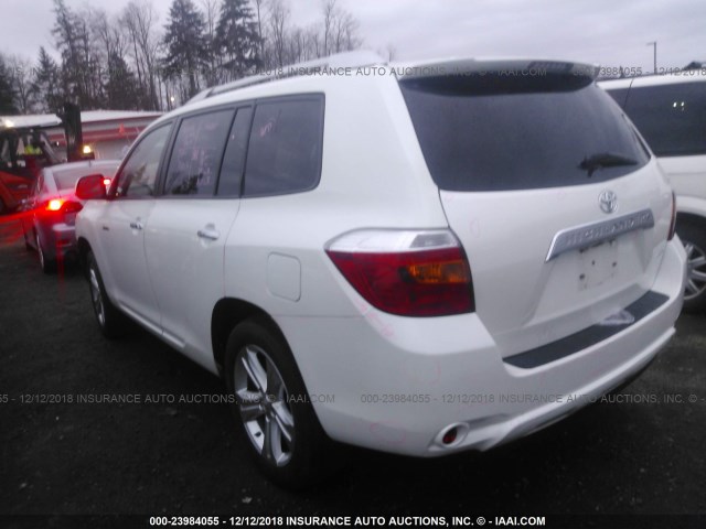 5TDDK3EH1AS024141 - 2010 TOYOTA HIGHLANDER LIMITED WHITE photo 3