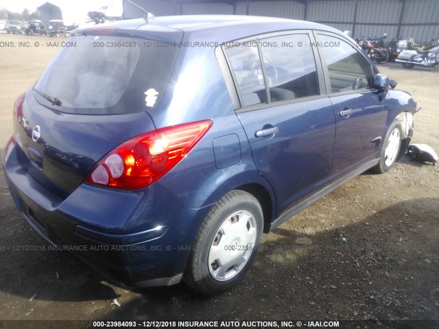 3N1BC13E28L385446 - 2008 NISSAN VERSA S/SL BLUE photo 4