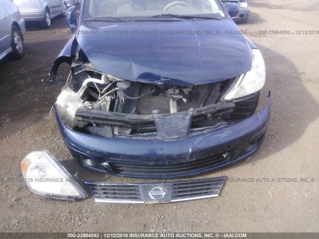 3N1BC13E28L385446 - 2008 NISSAN VERSA S/SL BLUE photo 6