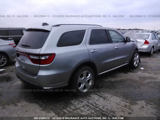 1C4RDHAG5FC937746 - 2015 DODGE DURANGO SXT SILVER photo 4