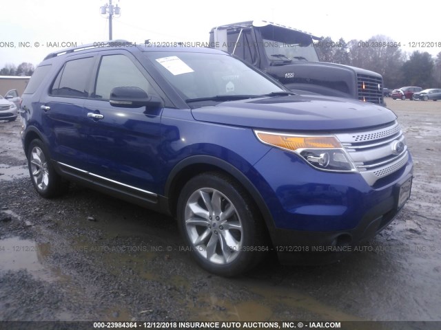 1FM5K7D80DGA10156 - 2013 FORD EXPLORER XLT BLUE photo 1