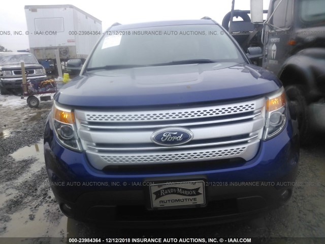 1FM5K7D80DGA10156 - 2013 FORD EXPLORER XLT BLUE photo 6