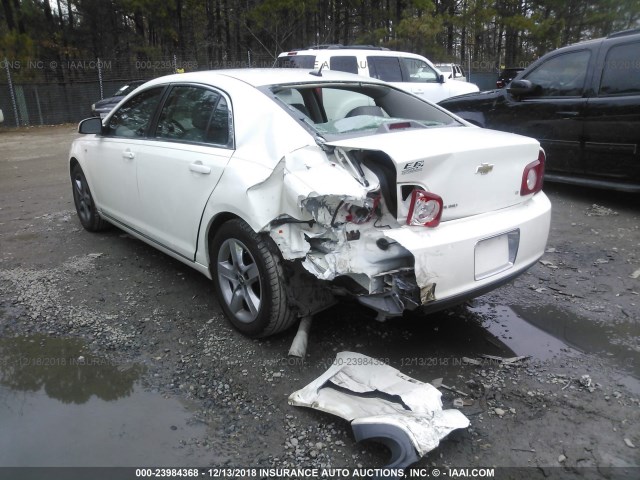 1G1ZH57BX84295030 - 2008 CHEVROLET MALIBU 1LT WHITE photo 3