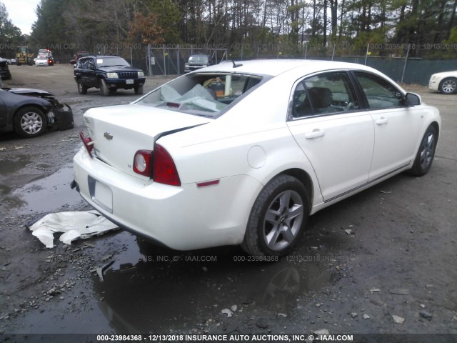 1G1ZH57BX84295030 - 2008 CHEVROLET MALIBU 1LT WHITE photo 4