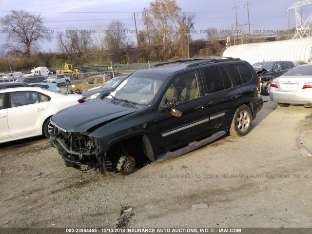 1GKDT13S522295703 - 2002 GMC ENVOY GREEN photo 2