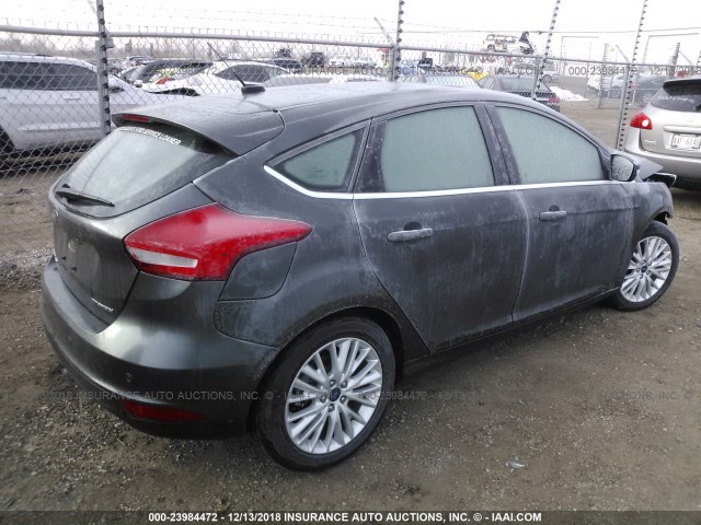 1FADP3N26JL202680 - 2018 FORD FOCUS TITANIUM GRAY photo 4