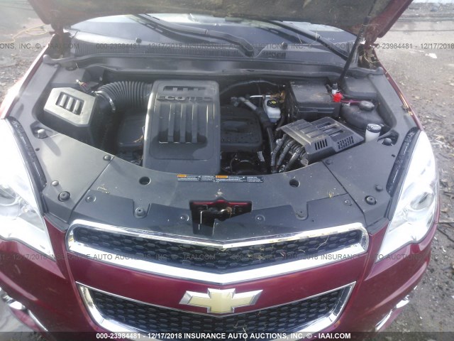 2GNALFEK0D1151432 - 2013 CHEVROLET EQUINOX LTZ MAROON photo 10