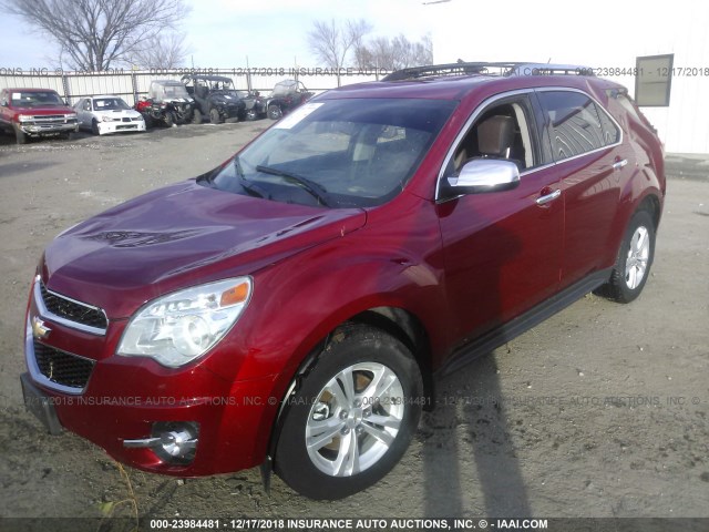 2GNALFEK0D1151432 - 2013 CHEVROLET EQUINOX LTZ MAROON photo 2