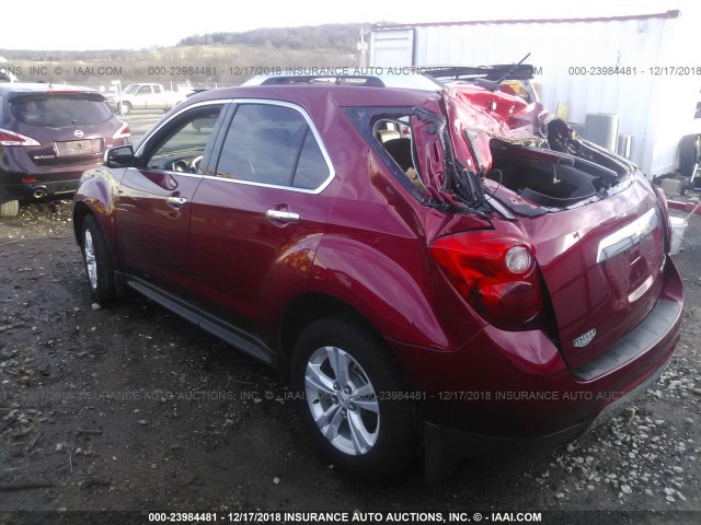 2GNALFEK0D1151432 - 2013 CHEVROLET EQUINOX LTZ MAROON photo 3