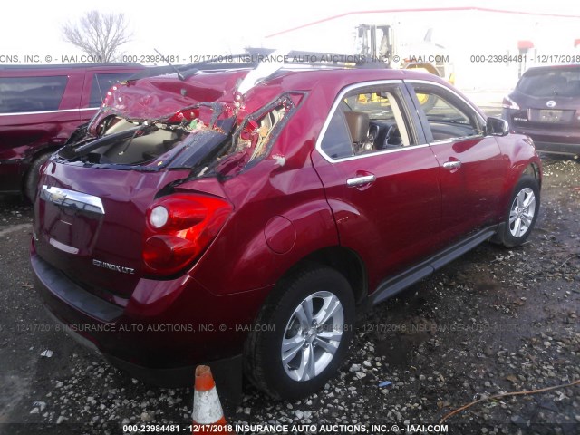 2GNALFEK0D1151432 - 2013 CHEVROLET EQUINOX LTZ MAROON photo 4