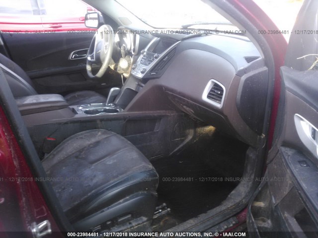 2GNALFEK0D1151432 - 2013 CHEVROLET EQUINOX LTZ MAROON photo 5