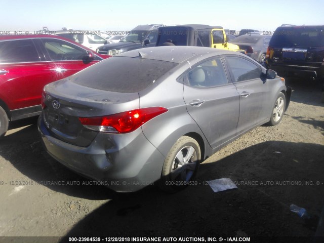 5NPDH4AE4DH372915 - 2013 HYUNDAI ELANTRA GLS/LIMITED GRAY photo 4