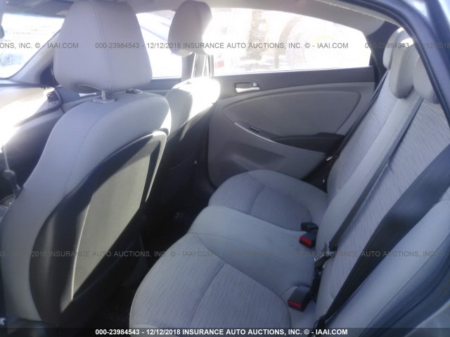 KMHCT4AE5GU105377 - 2016 HYUNDAI ACCENT SE GRAY photo 8