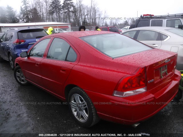 YV1RS592872610868 - 2007 VOLVO S60 2.5T RED photo 3